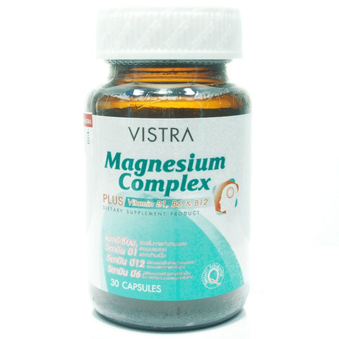 VISTRA Magnesium Complex Plus Vitamin B1, B6 & B12 30 capsules, Витаминный комплекс Магний + Витамины группы B1, B6 & B12 30 капсул