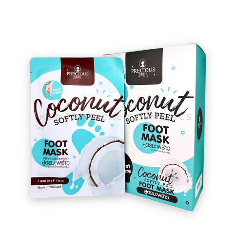 PRECIOUS SKIN Coconut Softly Peel Foot Mask 30 g.*6 pcs., Маска-пилинг для ступней с кокосовым маслом 30 гр.*6 шт.