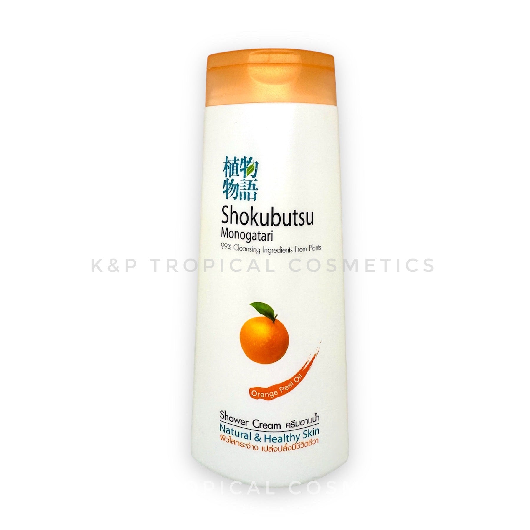 Shokubutsu Monogatari Orange Peel Oil Shower Cream 200 ml, Крем для душа с маслом апельсиновой корочки 200 мл