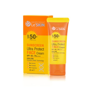 Le’ SKIN Sunscreen Ultra Protect Face SPF 50+ PA++++ 30 ml., Солнцезащитный крем для лица с водостойкой формулой SPF 50+ PA++++ 30 мл.