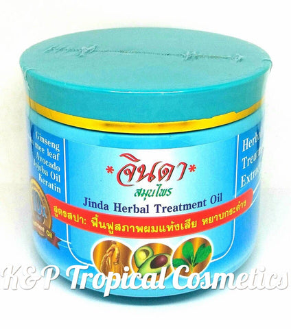 JINDA Herbal Treatment Oil (blue pack) 400 g., Лечебная восстанавливающая маска для роста волос 400 гр.